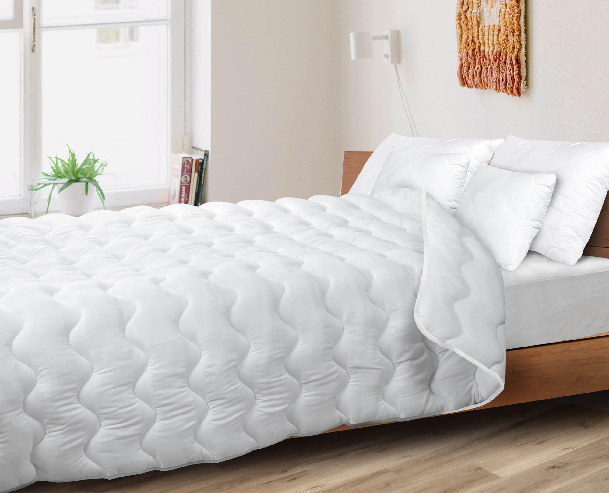 kołdra 200x200 cm całoroczna antyalergiczna mikrofibra silikon