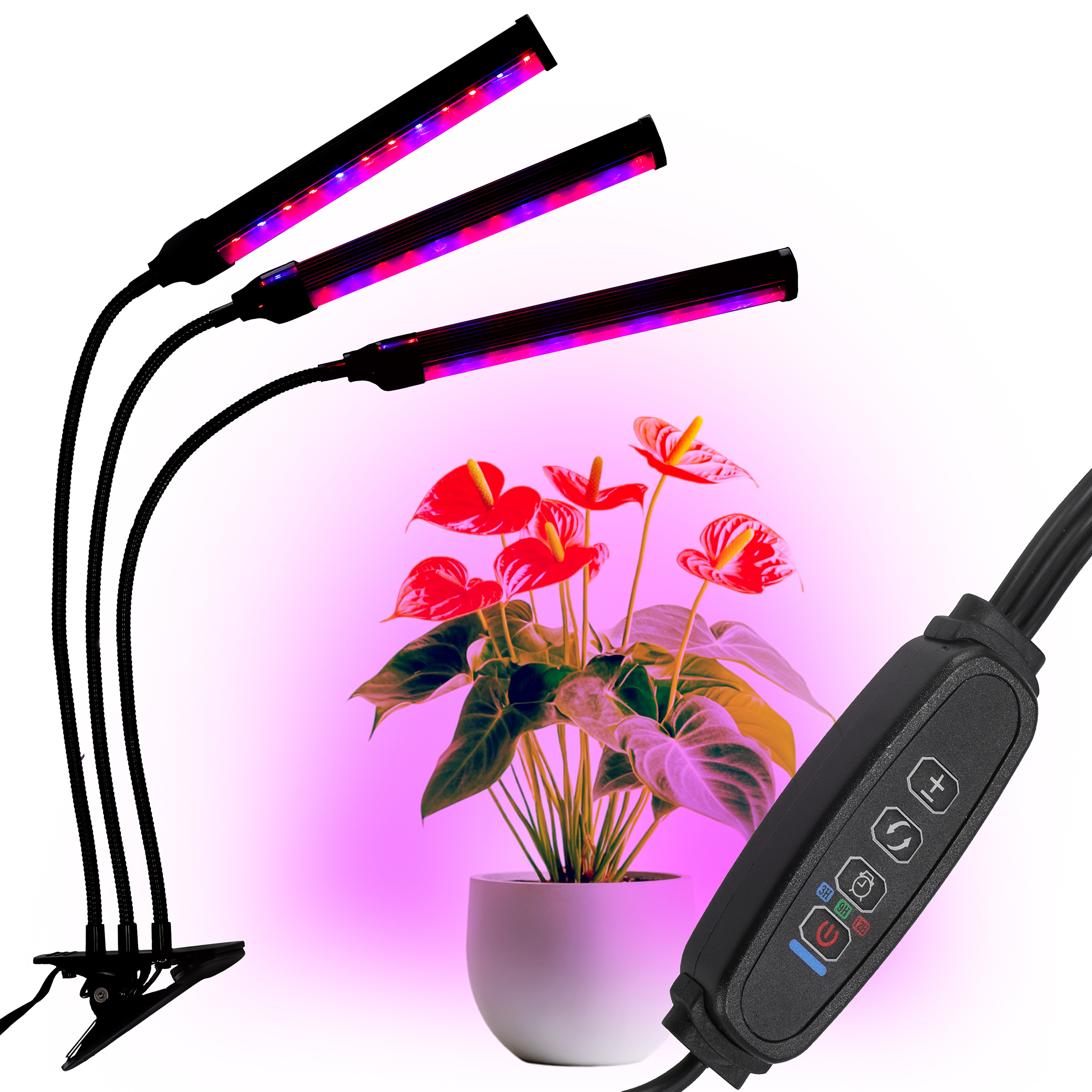 lampa led do wzrostu roślin 72 diod timer 25 w uprawa roślin do domu