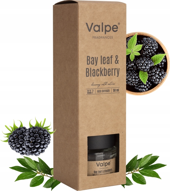 valpe dyfuzor zapachowy z patyczkami liść laurowy - jeżyna 50 ml dz50-325