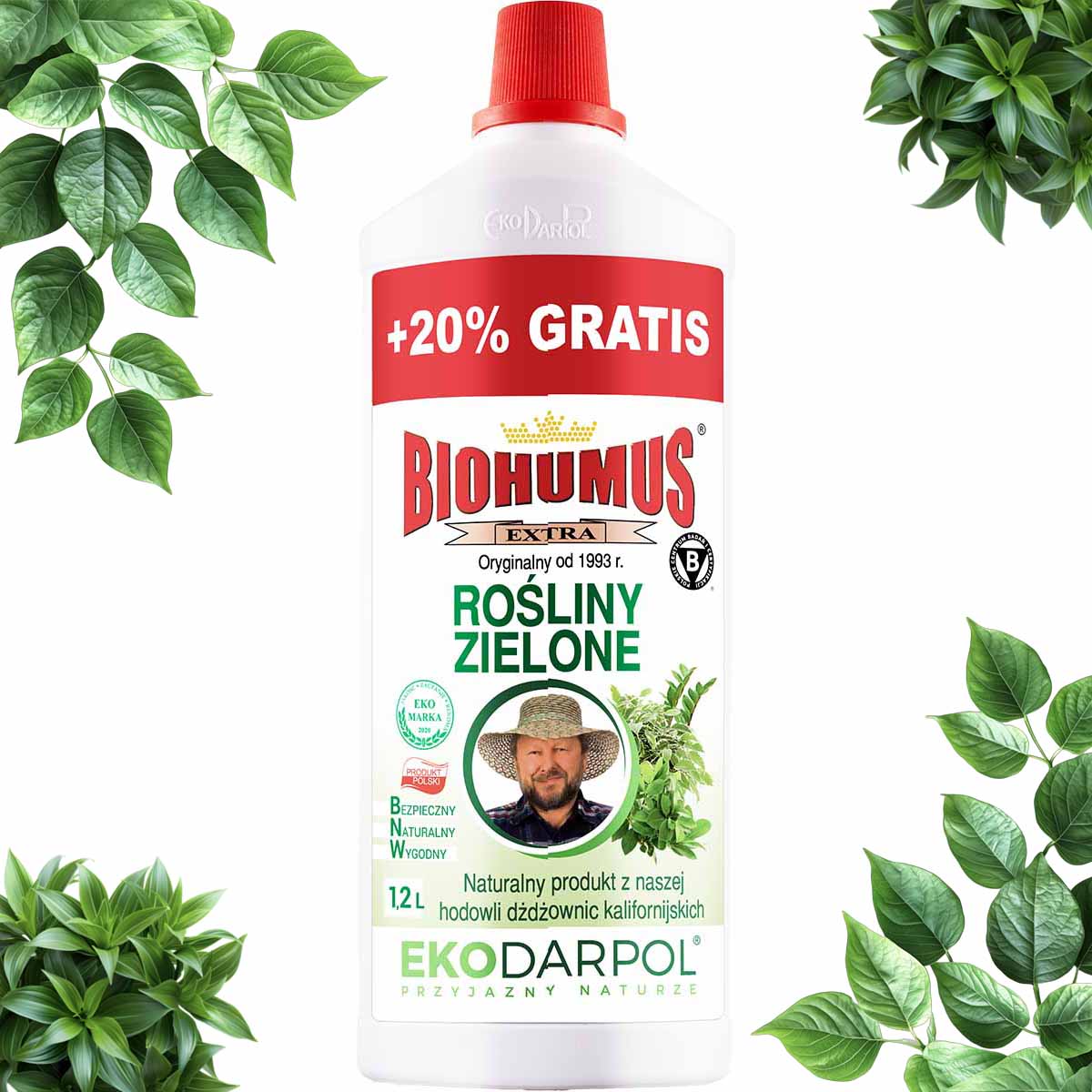 ekodarpol biohumus extra rośliny zielone 1l + 20% gratis