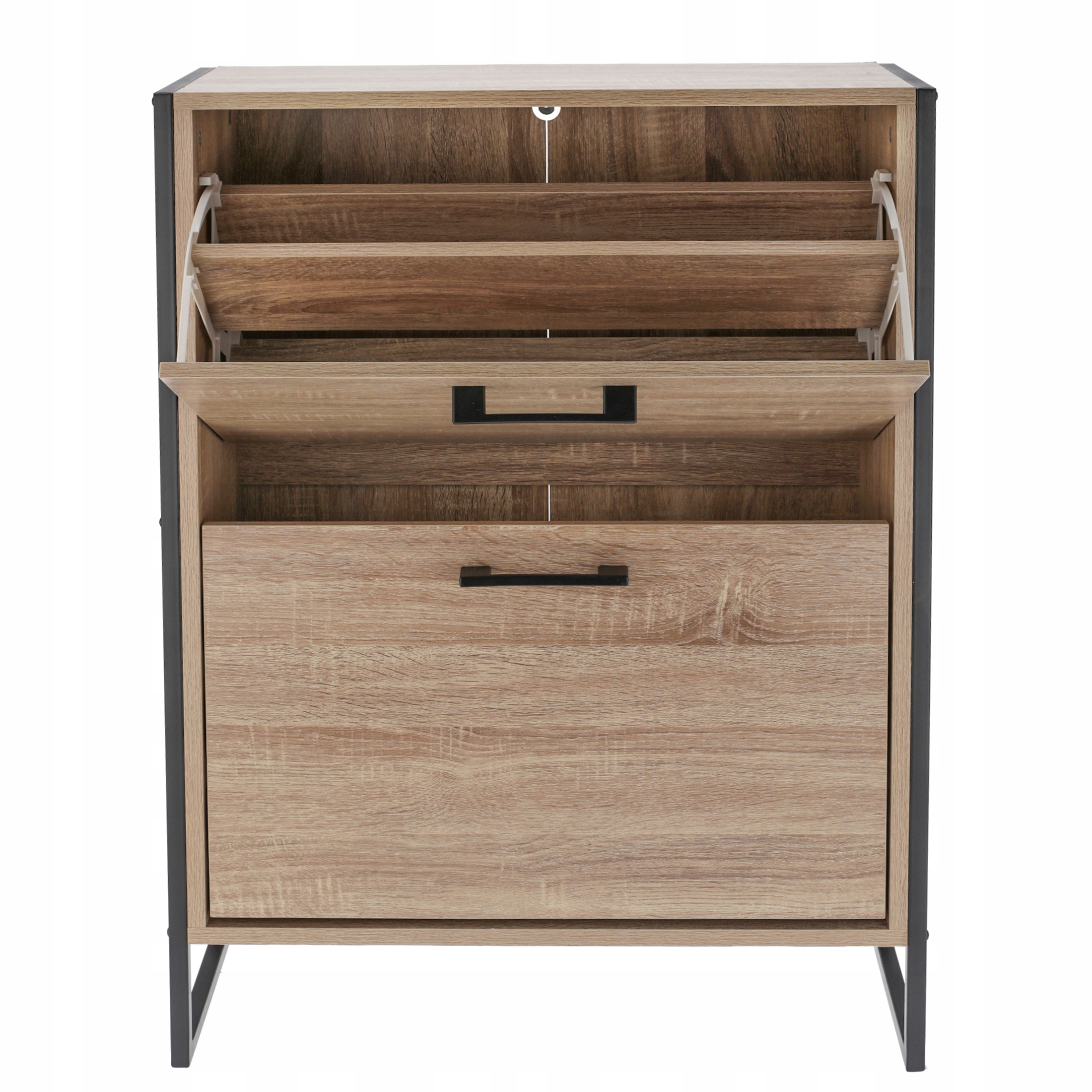 szafka na buty regał 2 komory obuwie komoda pojemna do przedpokoju loft