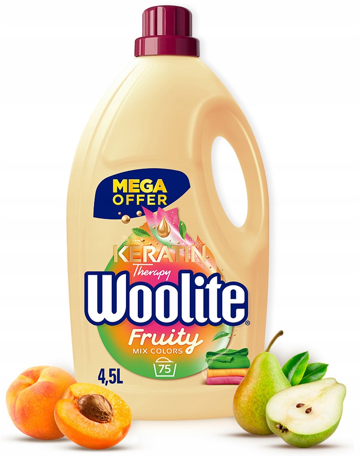 woolite fruity do kolorów z keratyną 4,5l/75 prań