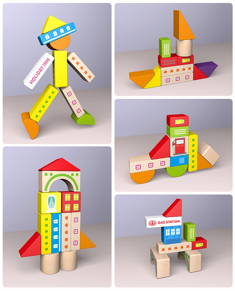 klocki drewniane miasto jhtoy-179