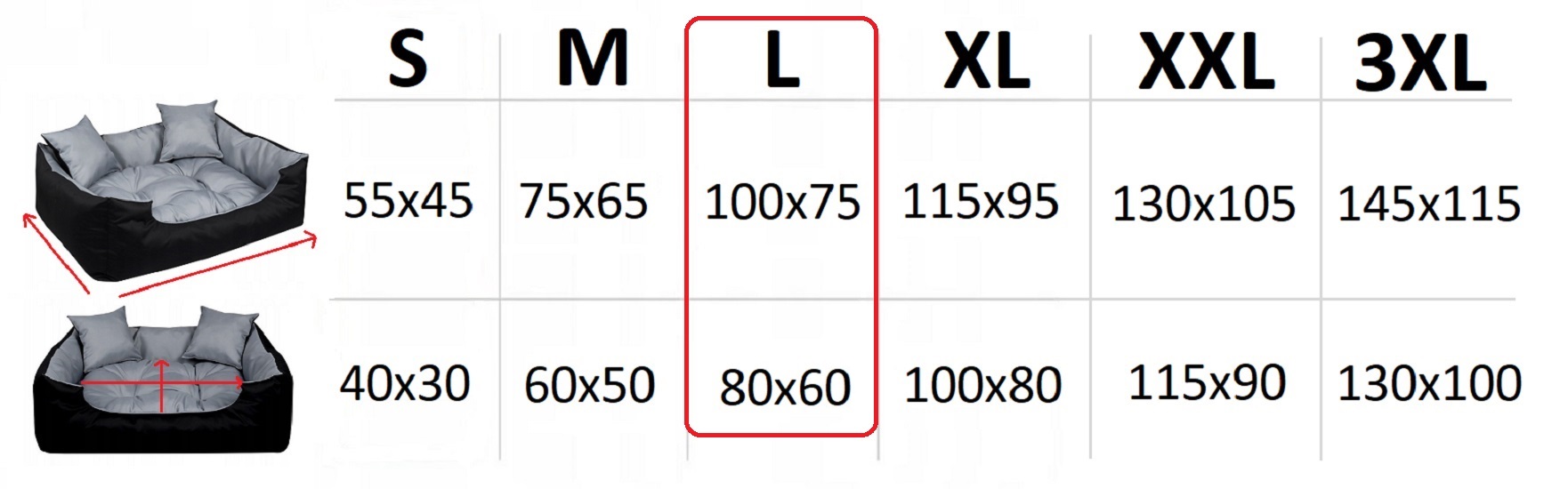 legowisko dla psa kojec ecco 100x75 cm wodoodporne czarne