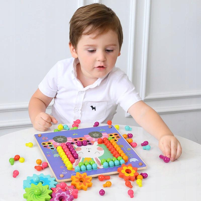 drewniane klocki grzybki jhtoy-617