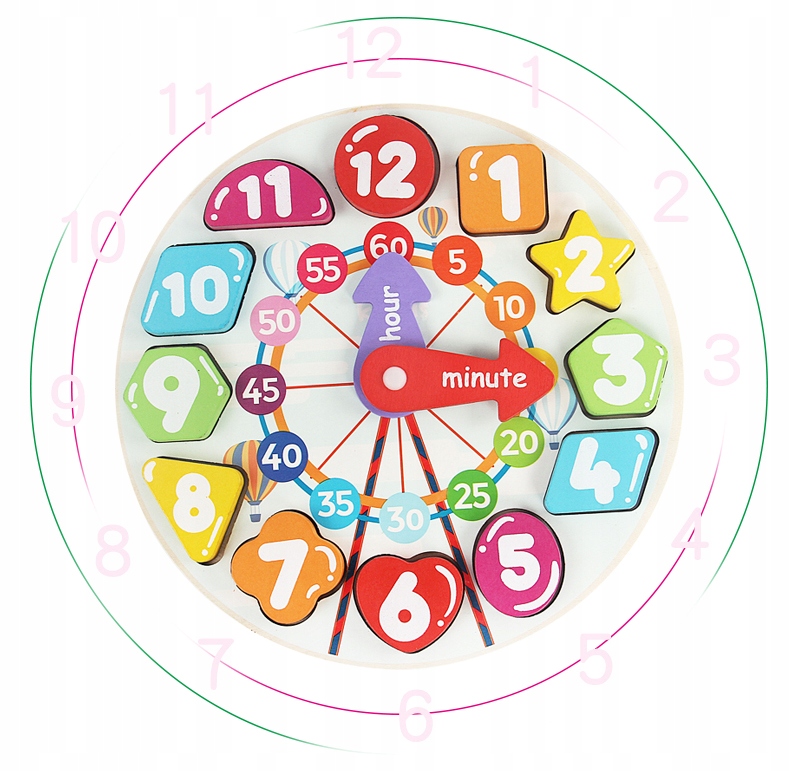 zegar drewniany jhtoy-516