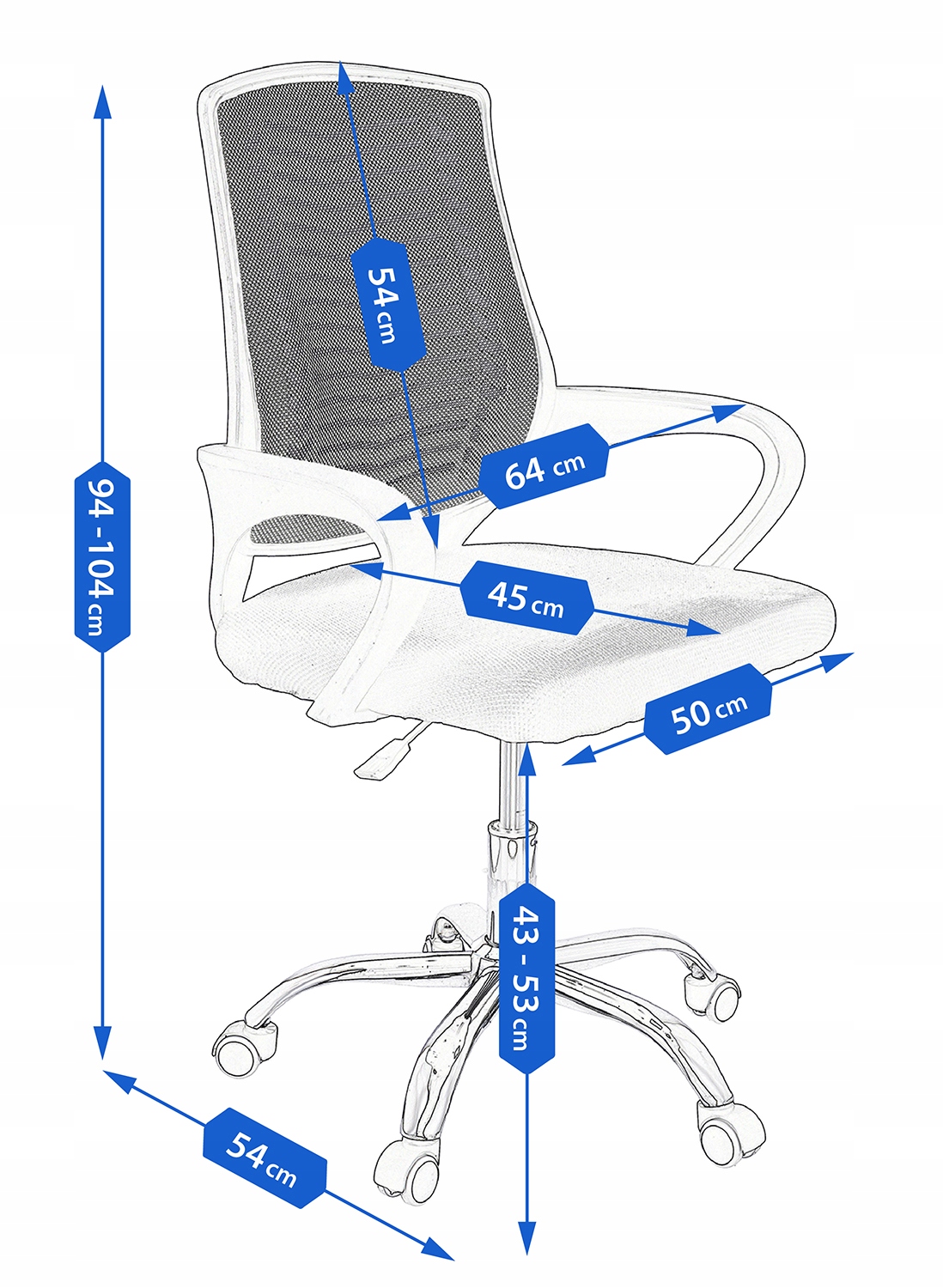krzesło toledo niebieskie