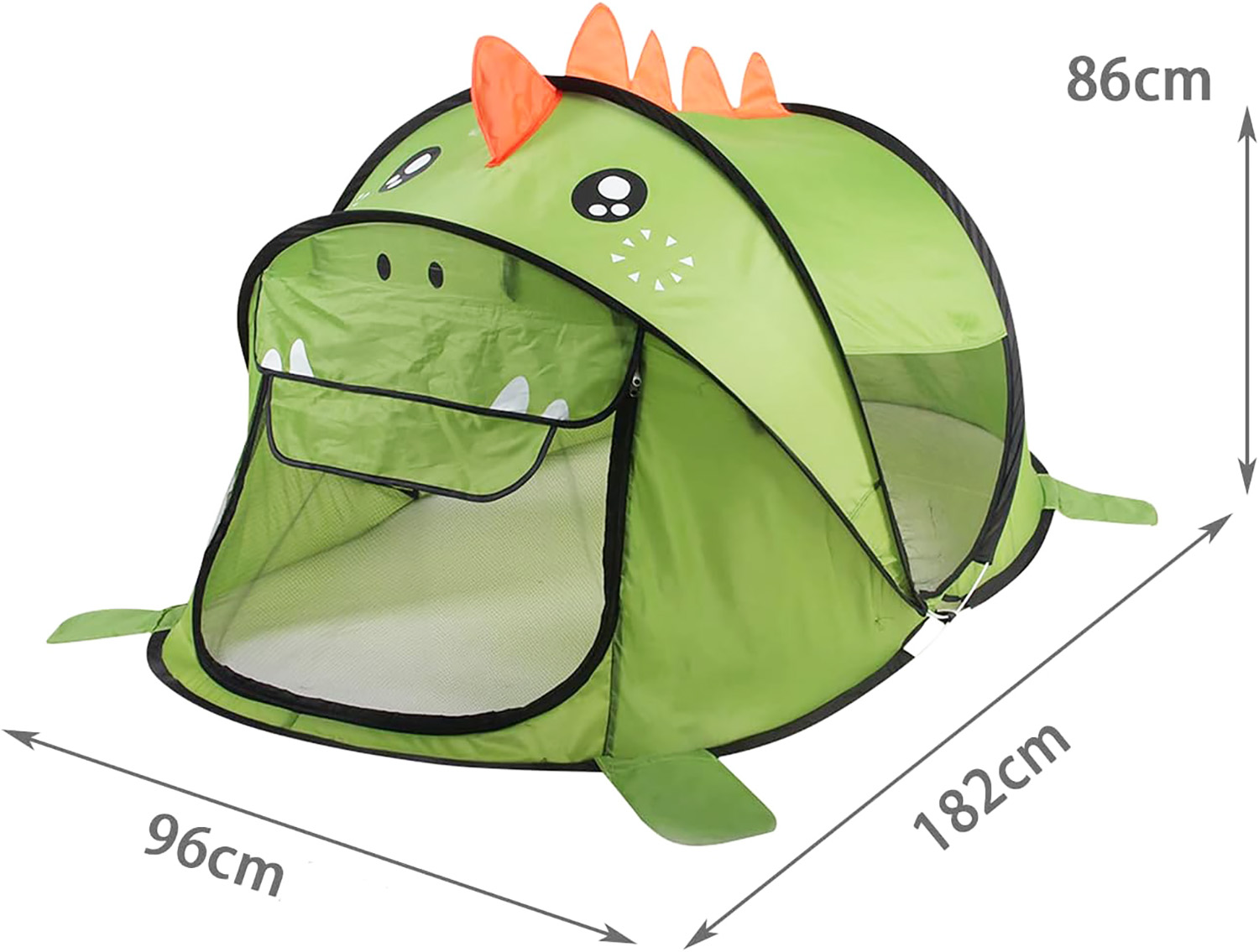 namiot samorozkładający dla dzieci domek do domu ogrodu zielony dinozaur