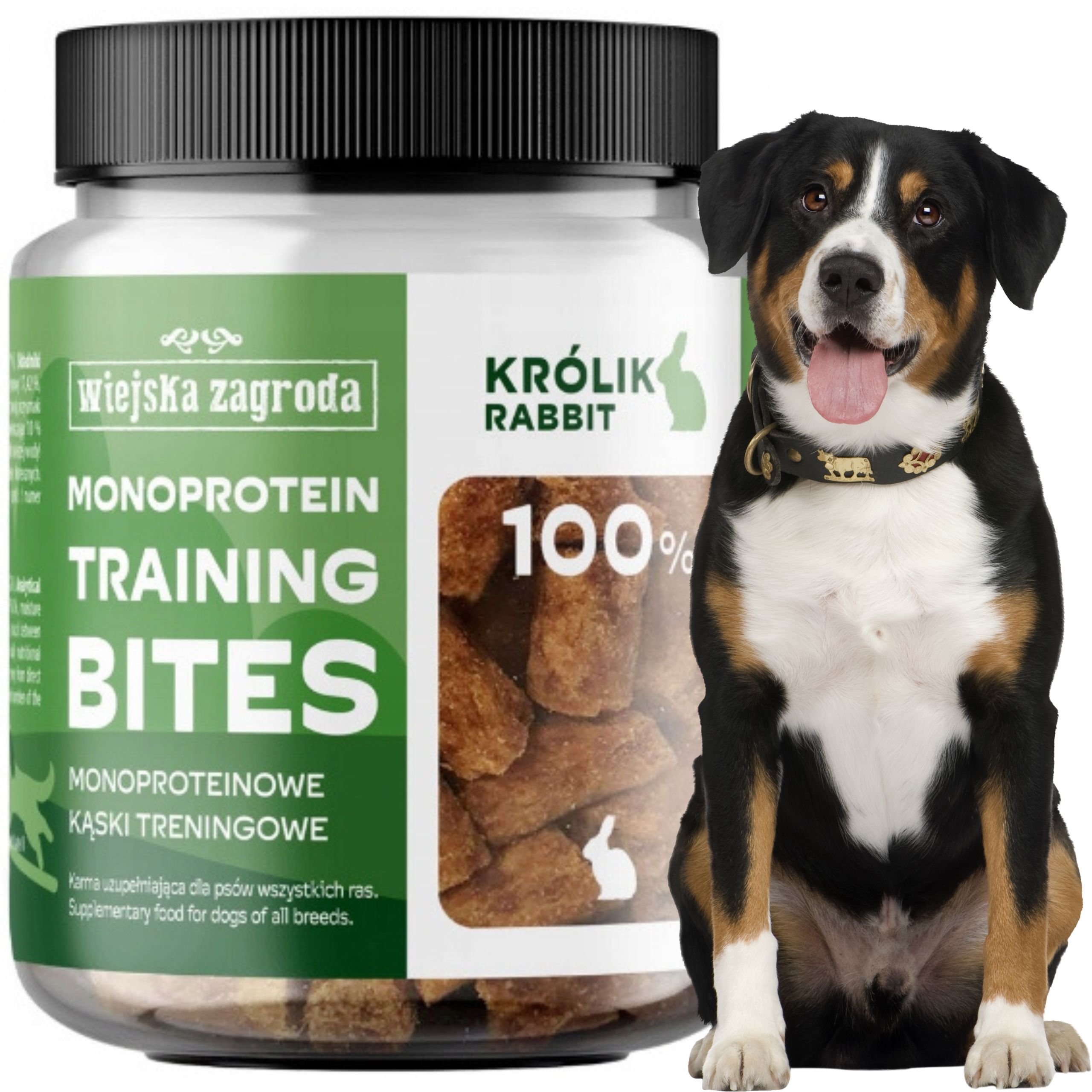 przysmak dla psa królik monoproteinowe treningowe 150g wiejska zagroda