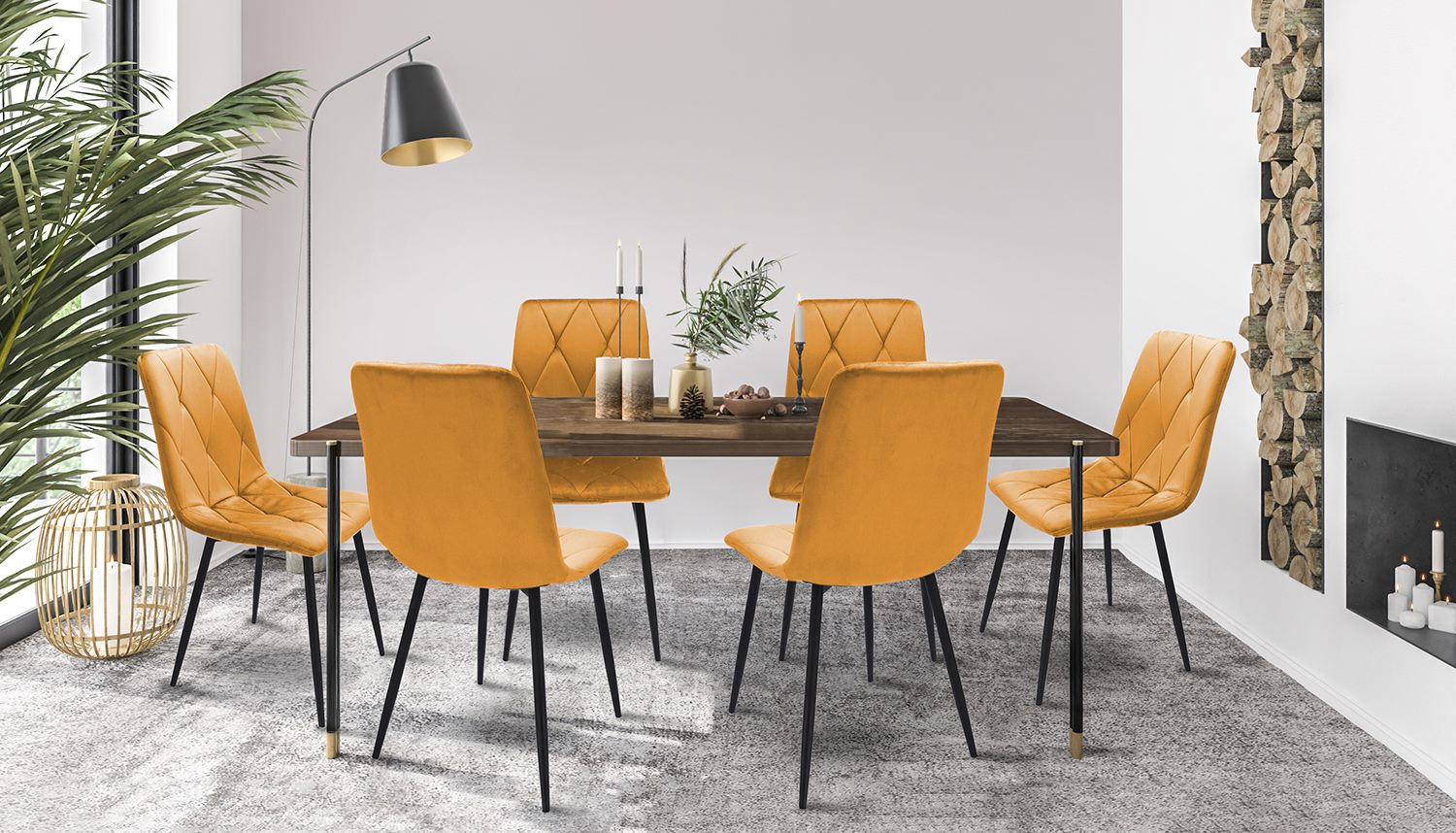 2 x krzesło piado żółte (zestaw nogi + śruby)