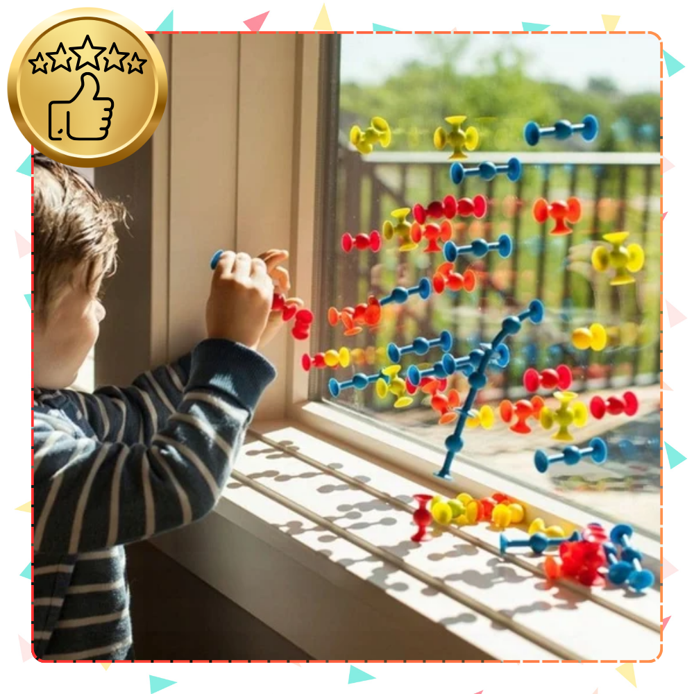 silikonowe klocki konstrukcyjne z przyssawkami 48 el dla dzieci edukacyjne