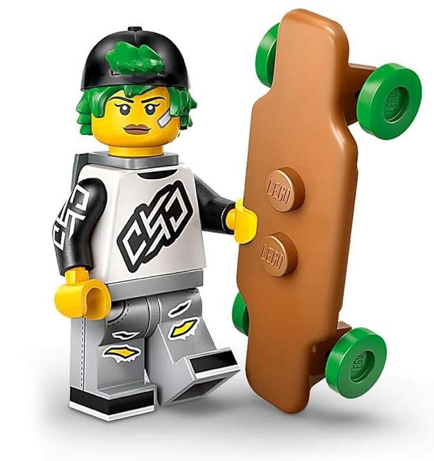 71048 - lego minifigures - longboardzistka col27-7 / seria 27