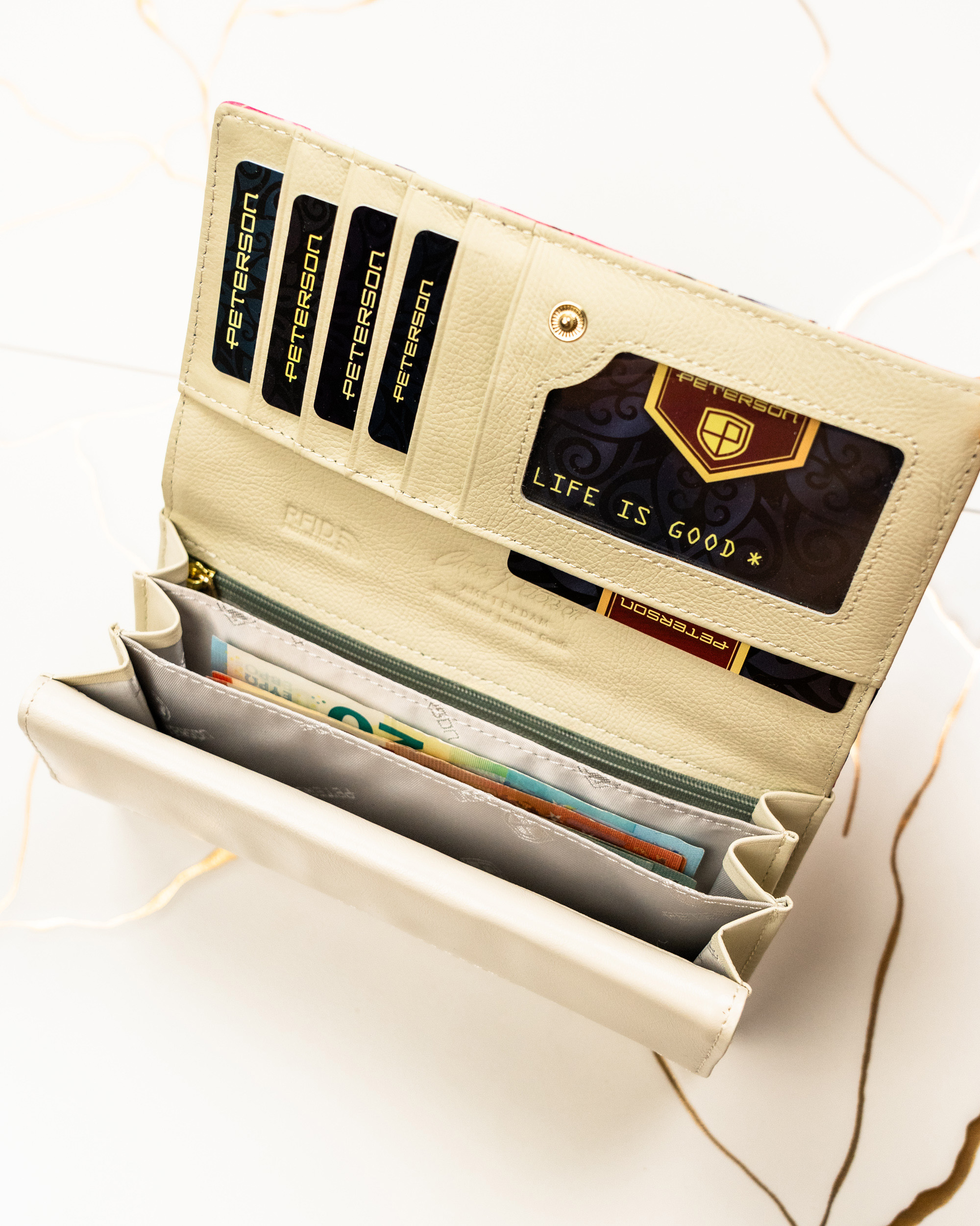 portfel damski skóra+pu ptn px22-pf1-4832 rose