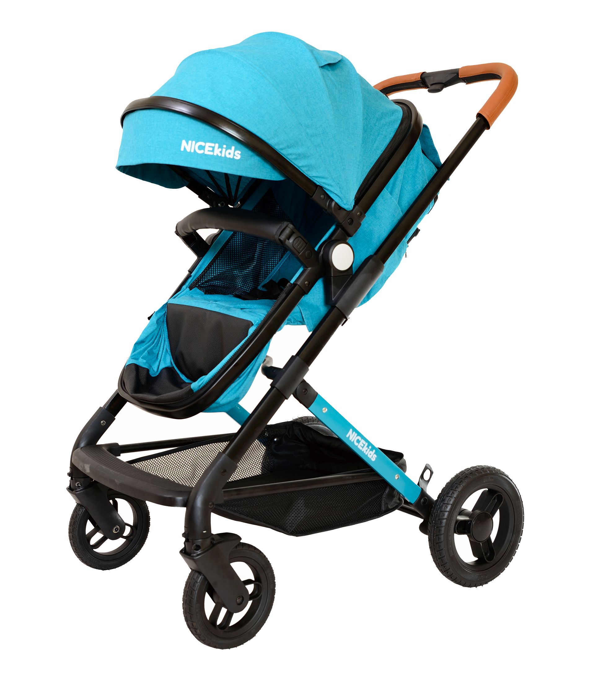 wózek dla dzieci aluminiowy 3w1 508 nicekids seledynowo czarny