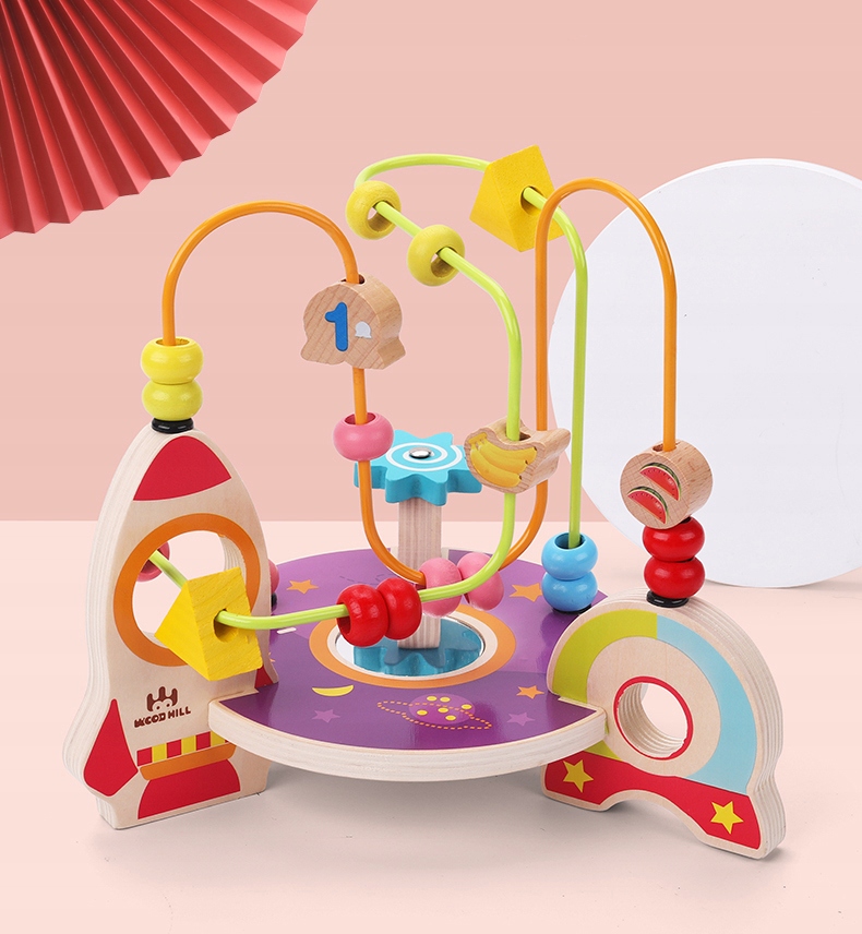 drewniany labirytn rakieta jhtoy-409