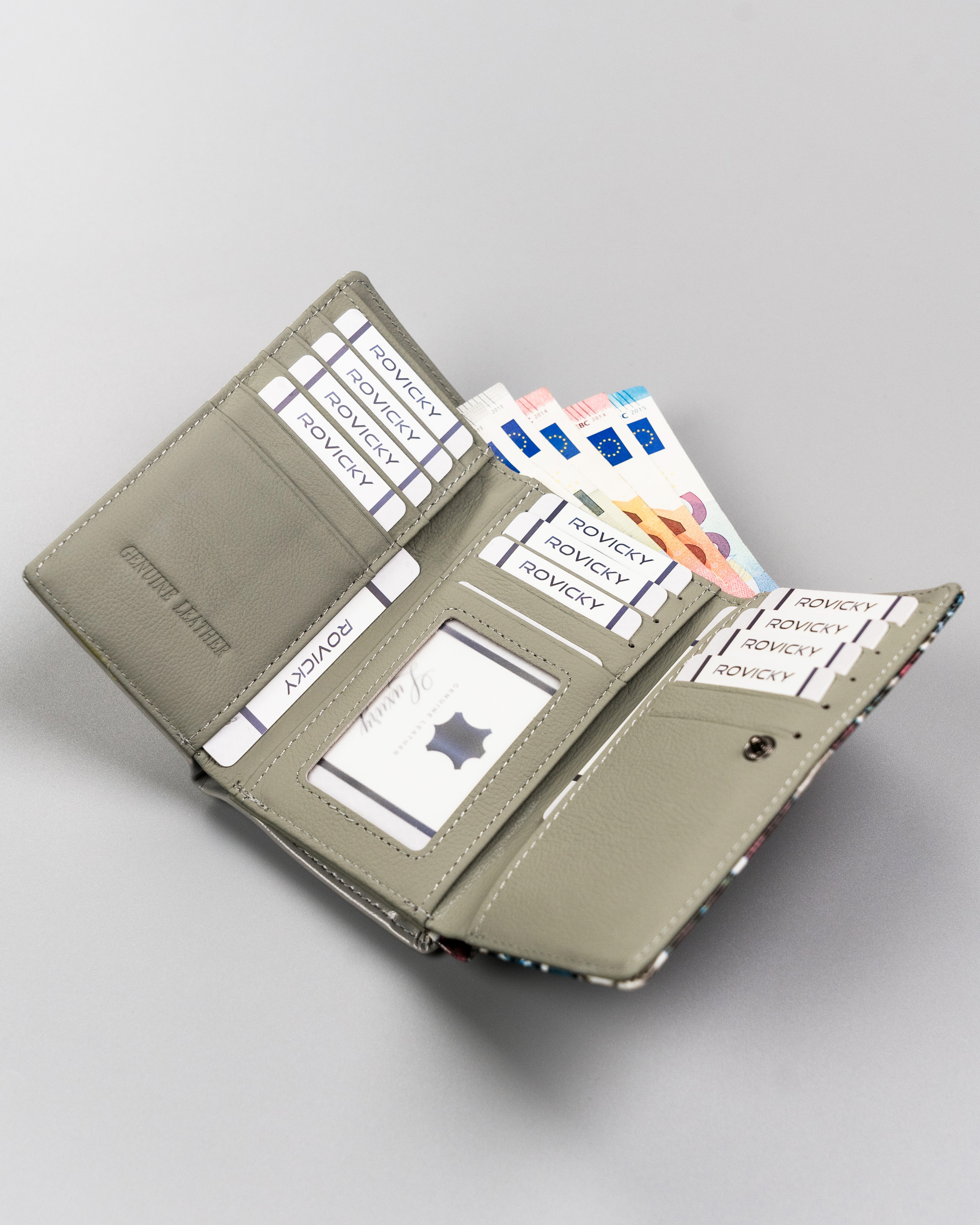 portfel damski skóra+pu pn29-fl-bl-multi