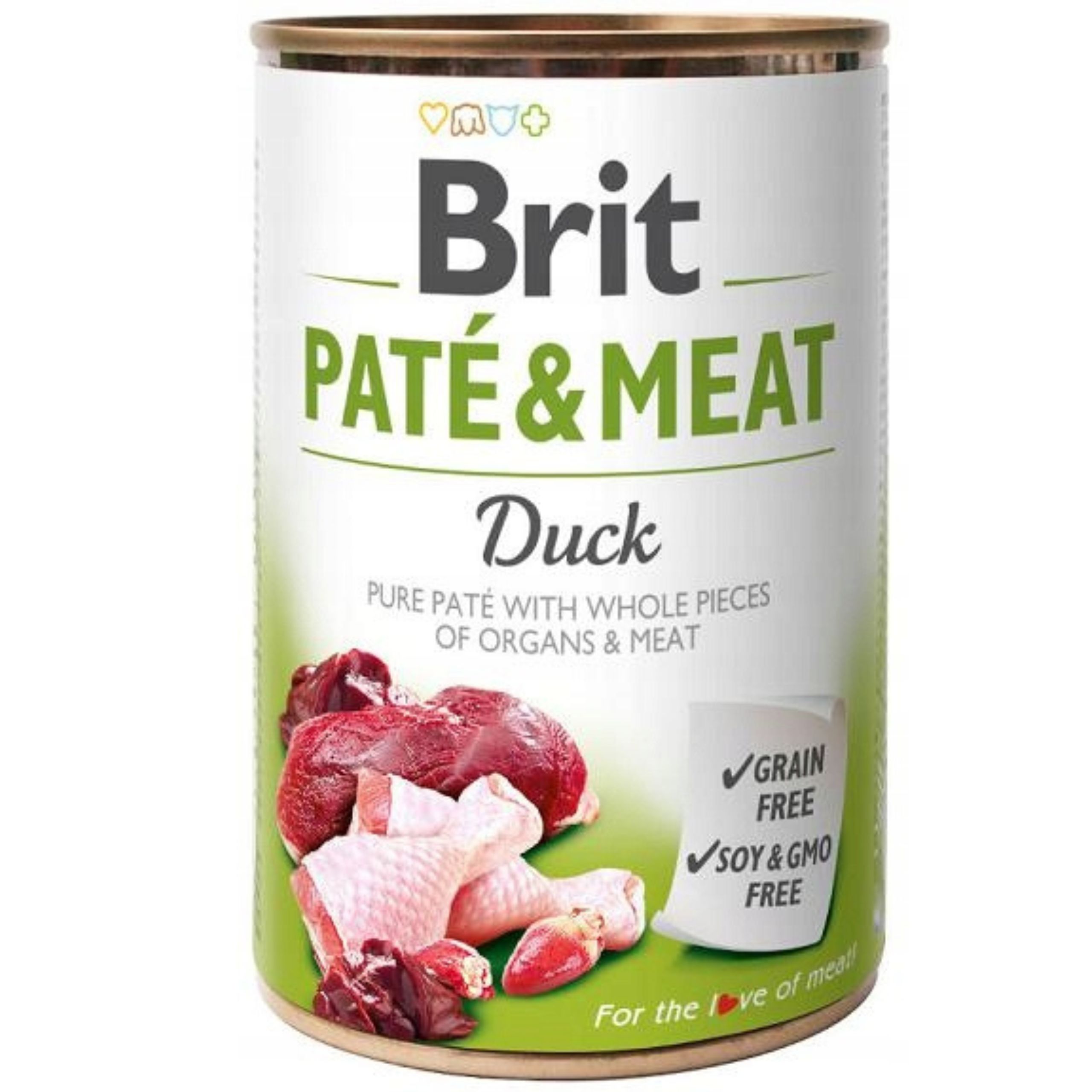 mokra karma dla psa brit pate & meat duck 400 g bezzbożowa puszka z kaczką