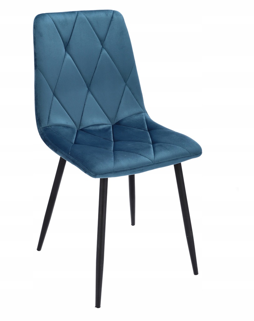 4 x krzesło tapicerowane pikowane welur nowoczesne