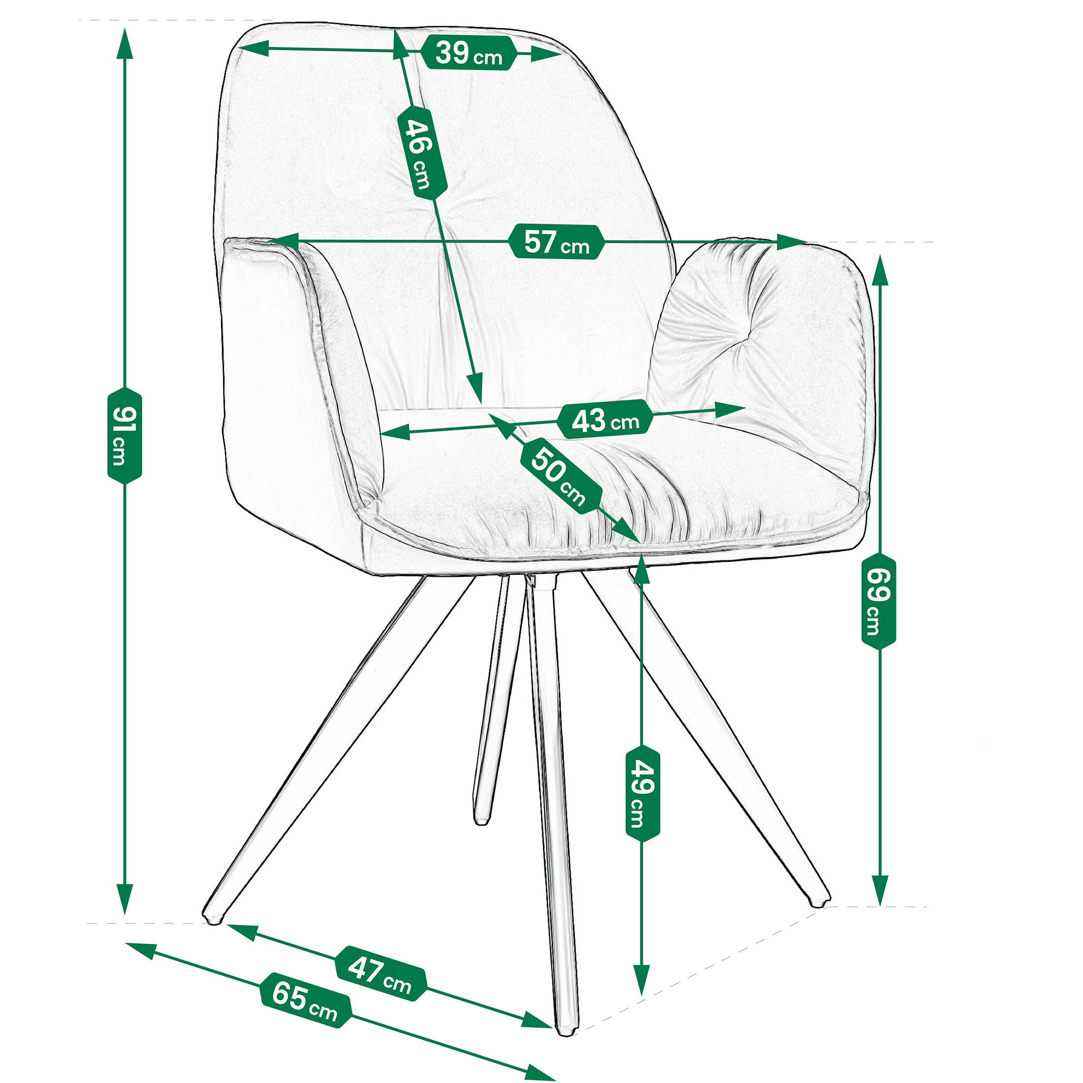 krzesło obrotowe perla czarny