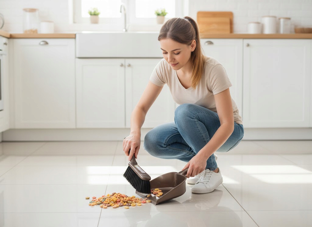 zmiotka z szufelką komplet 2w1 konex