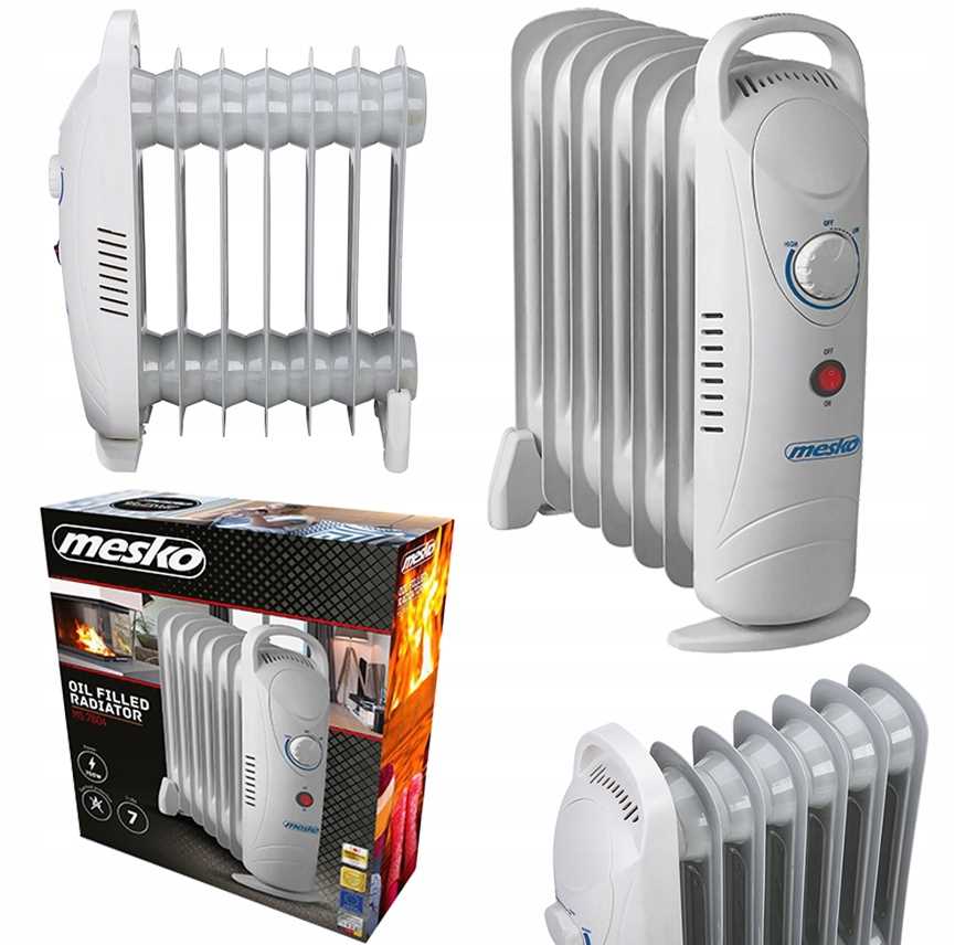 grzejnik olejowy (7 żeberek) 800w mesko ms 7804