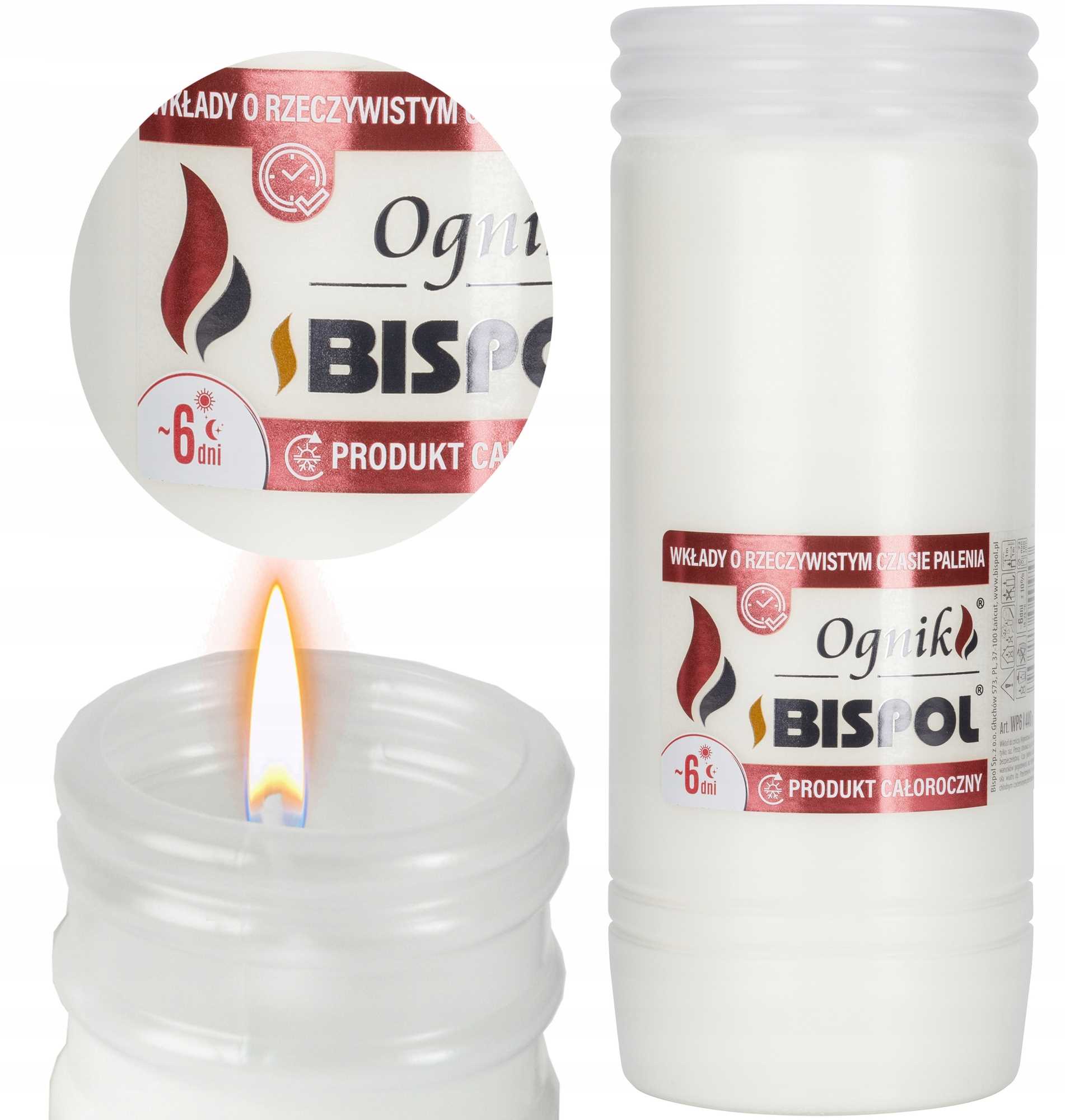 bispol - wkład zalewany ognik wp6 - 14 szt.