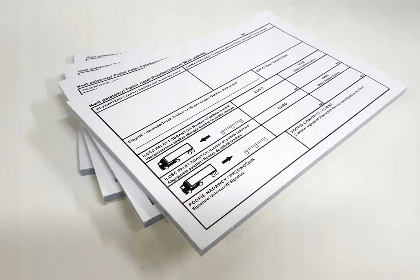 kwit paletowy a5 100 kartek - samokopiujący - 10 szt.