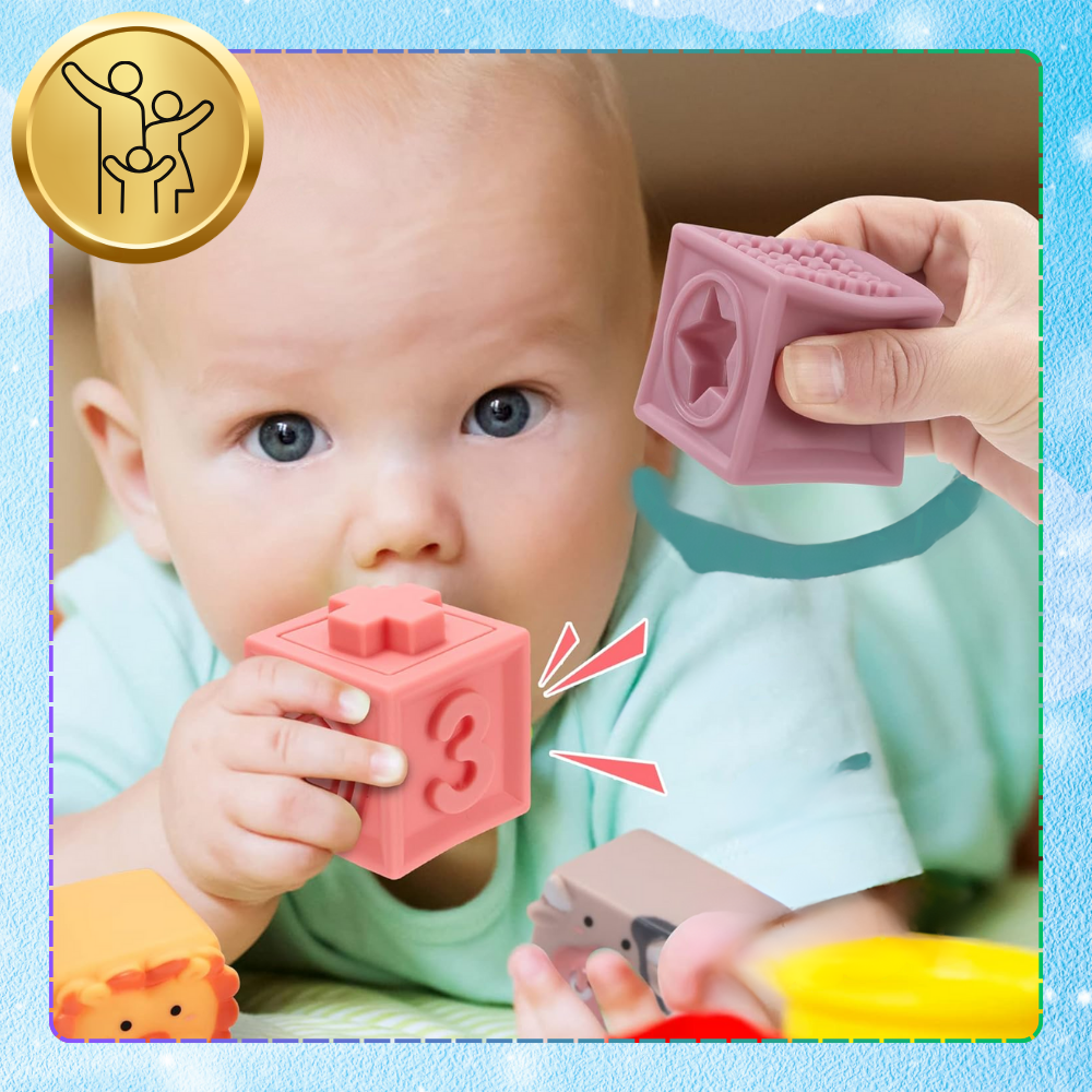 miękkie kreatywne klocki sensoryczne dla niemowląt dzieci funkcja gryzaka