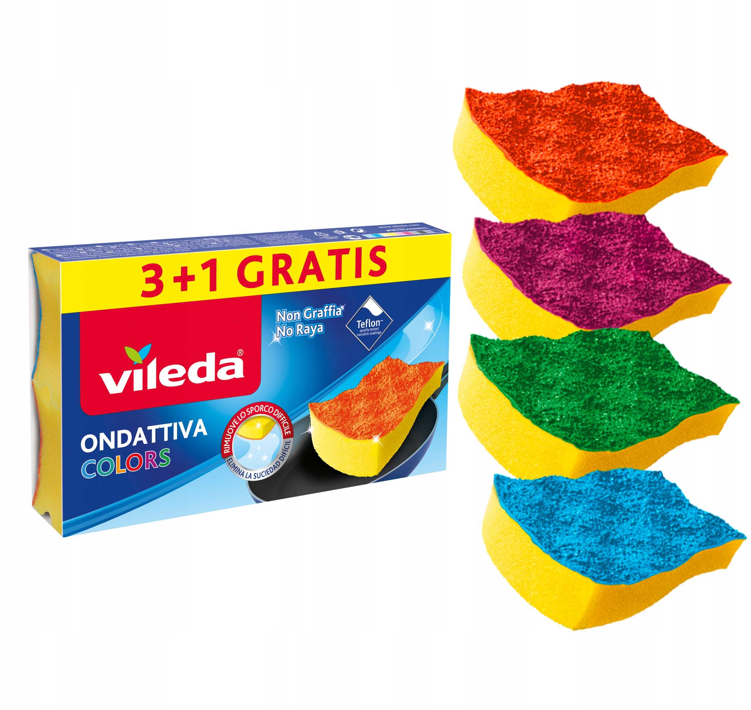 zmywak vileda pur active colors 4 szt.