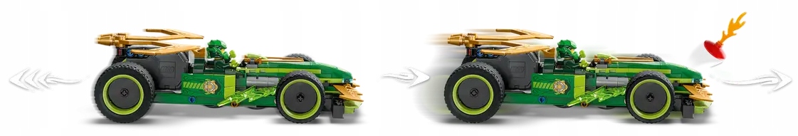 71828 - lego ninjago - samochód wyścigowy lloyda z napędem typu pull-back