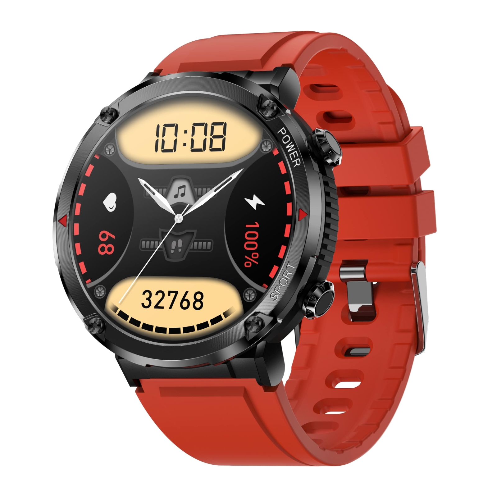 smartwatch gravity gt21-6 + czerwony pasek silikonowy