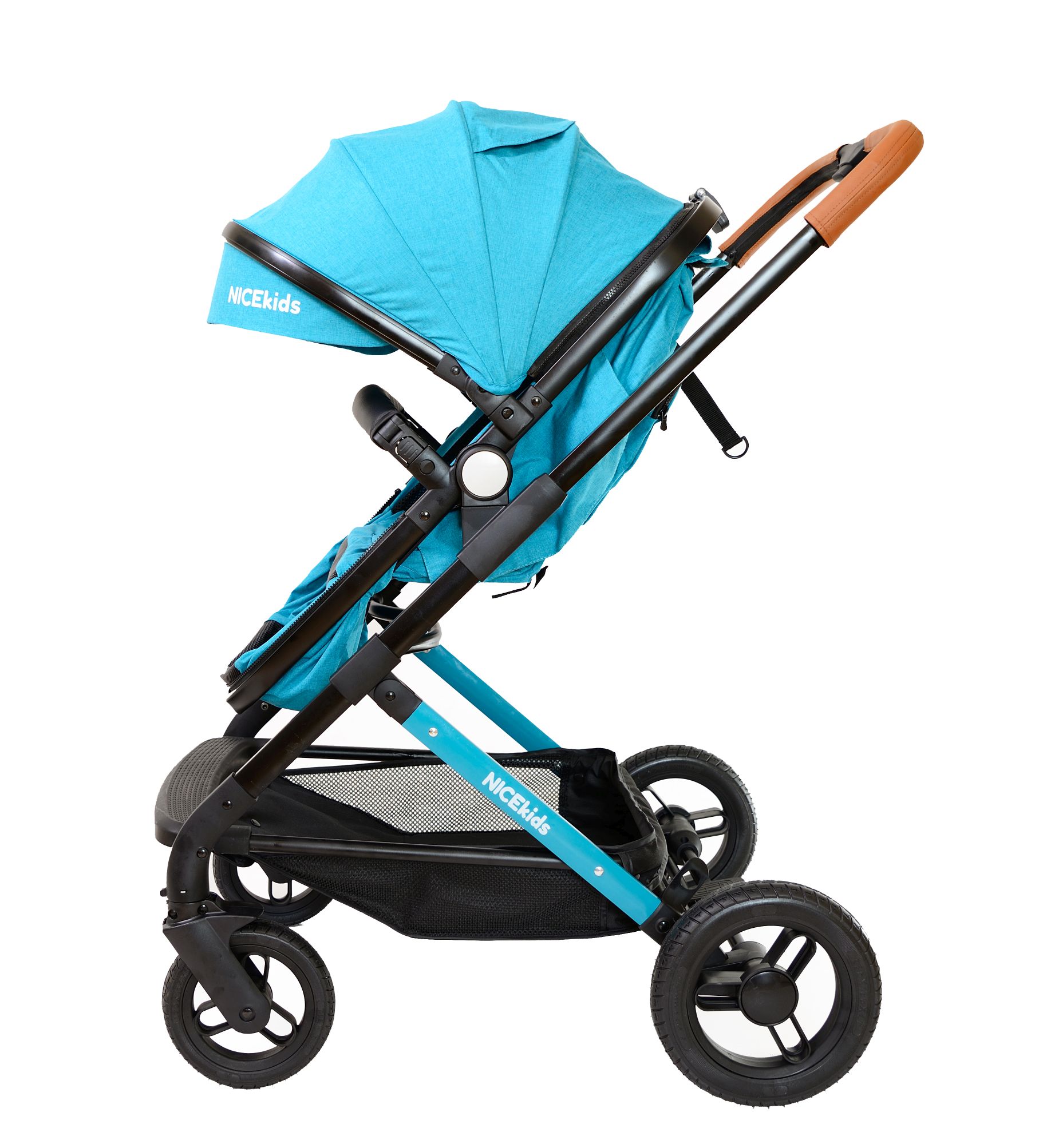 wózek dla dzieci aluminiowy 3w1 508 nicekids seledynowo czarny