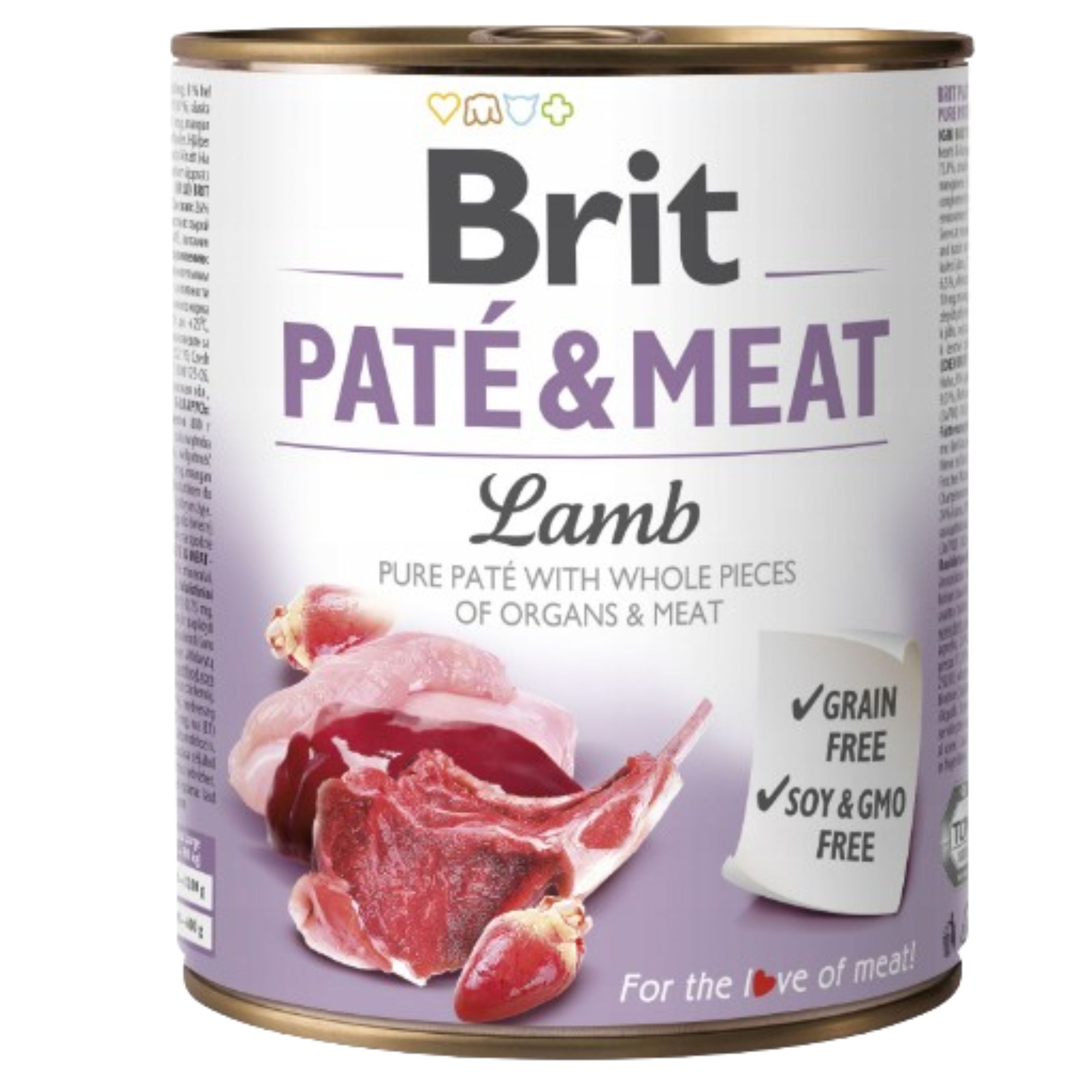 mokra karma dla psa z jagnięciną brit pate&meat lamb 800g bezzbożowa puszka