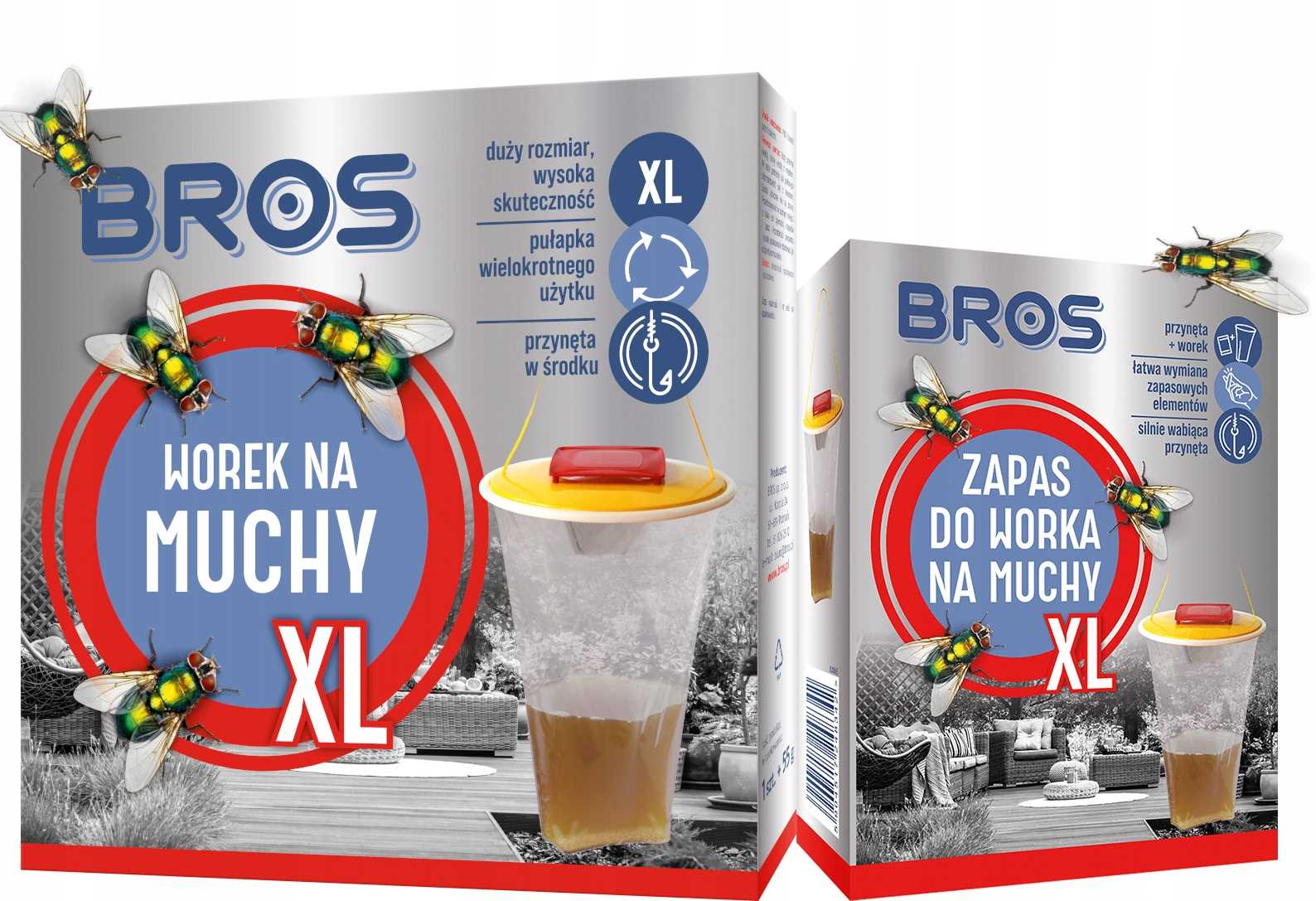 zestaw bros - worek na muchy xl + zapas do worka na muchy xl