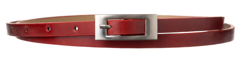 pasek damski pu wąski  0,9 cm bb-cv-11a red