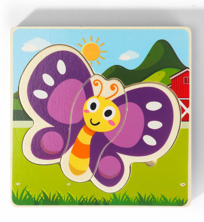 drewniane puzzle montessori dla dzieci motylek mwz-3155