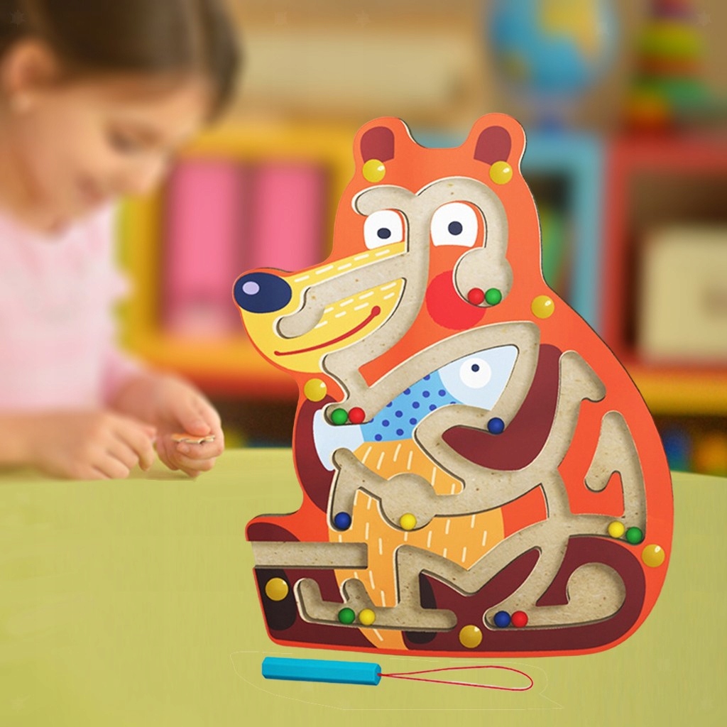 drewniany labirynt miś jhtoy-312