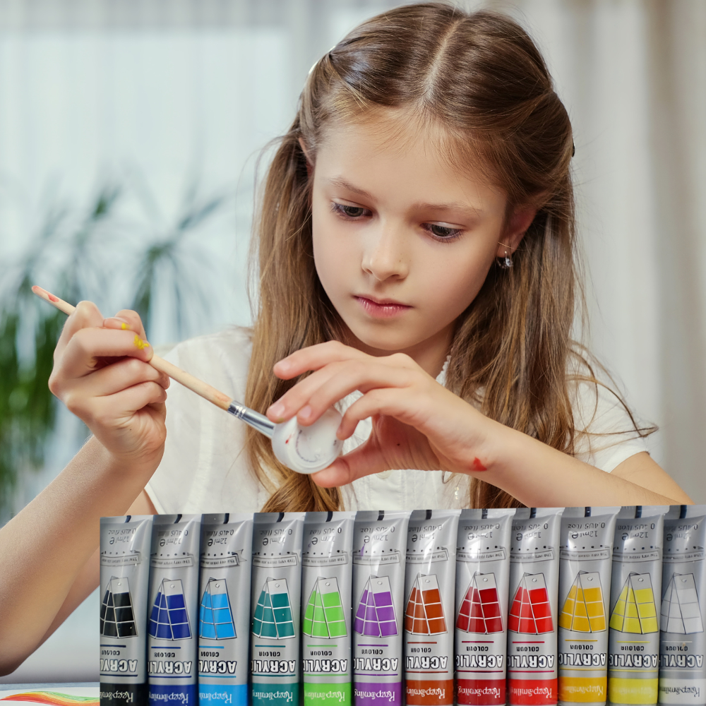 farby akrylowe w tubkach zestaw 12 sztuk 6ml