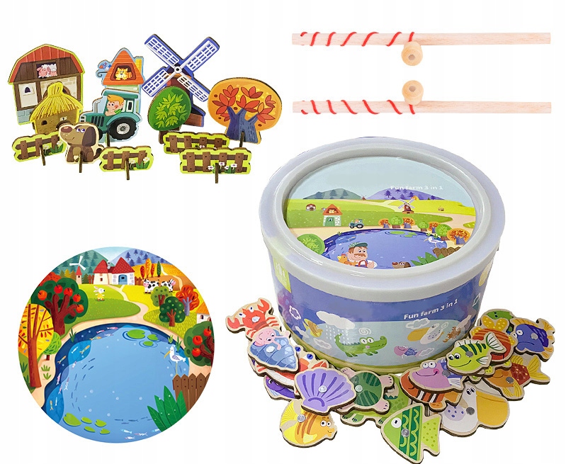 puzzle magnetyczne do łowienia farma zkb-904