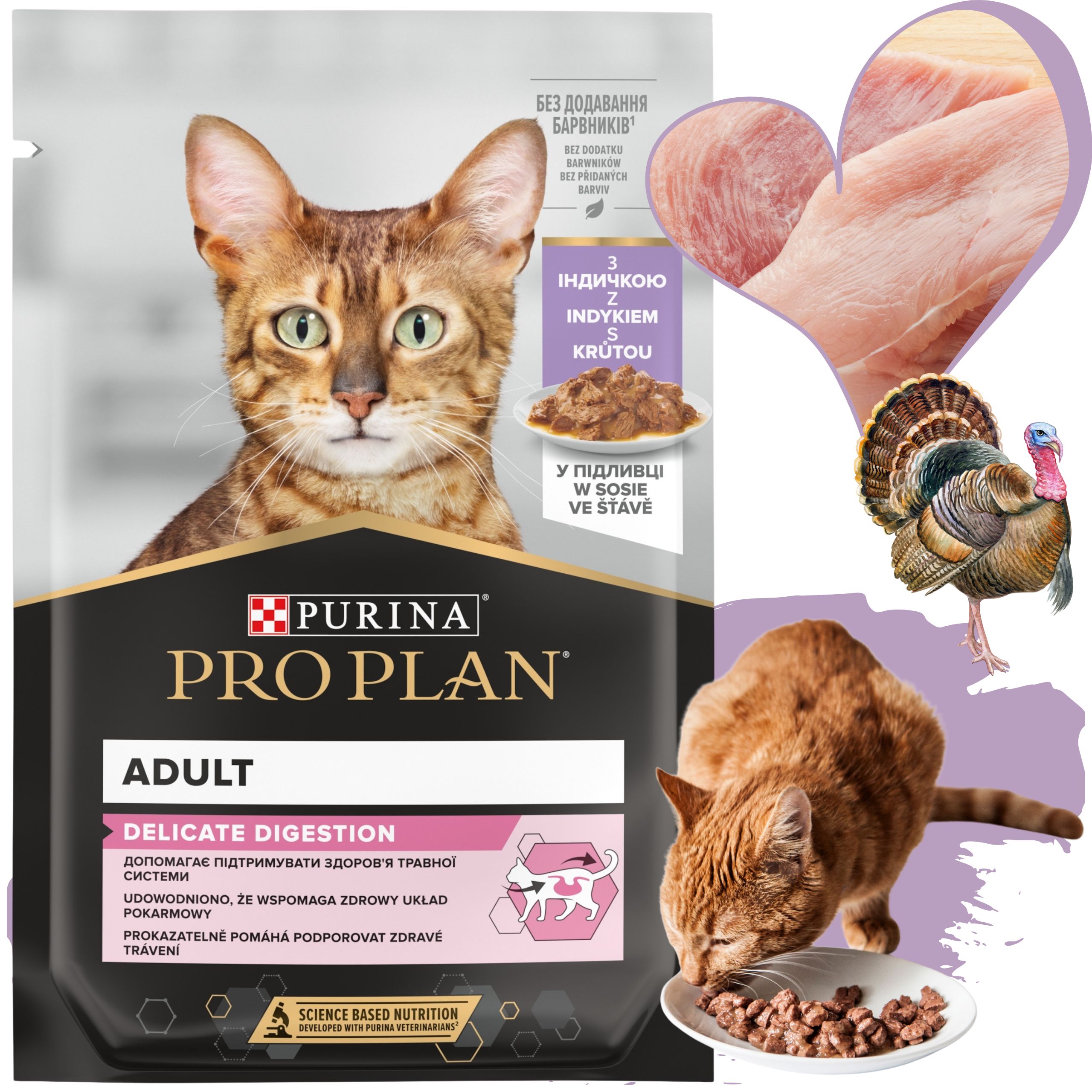 karma mokra dla kota purina pro plan z indykiem w sosie 85 g wrażliwe koty