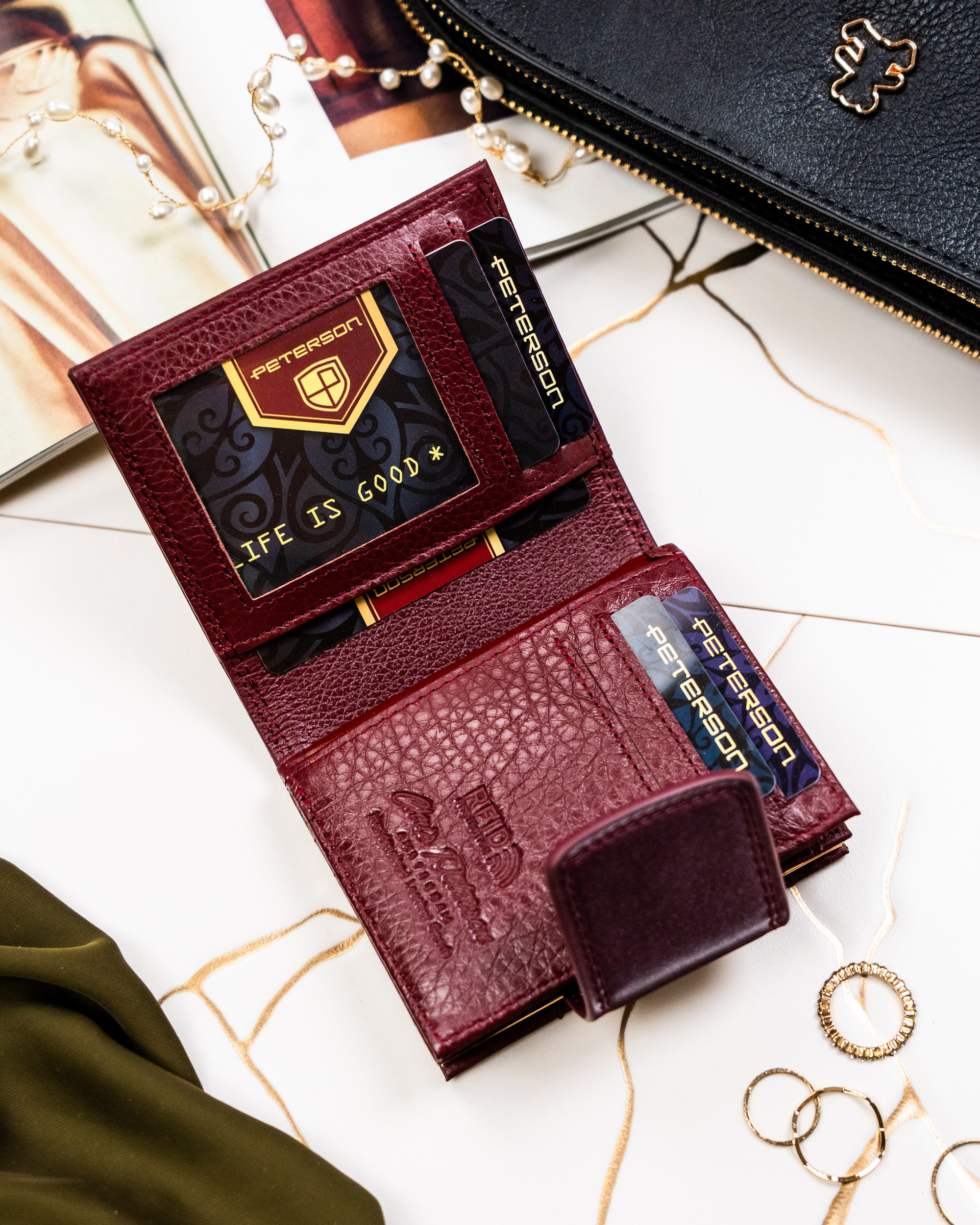 portfel damski skóra+pu ptn ps329-hnl-2982 purple