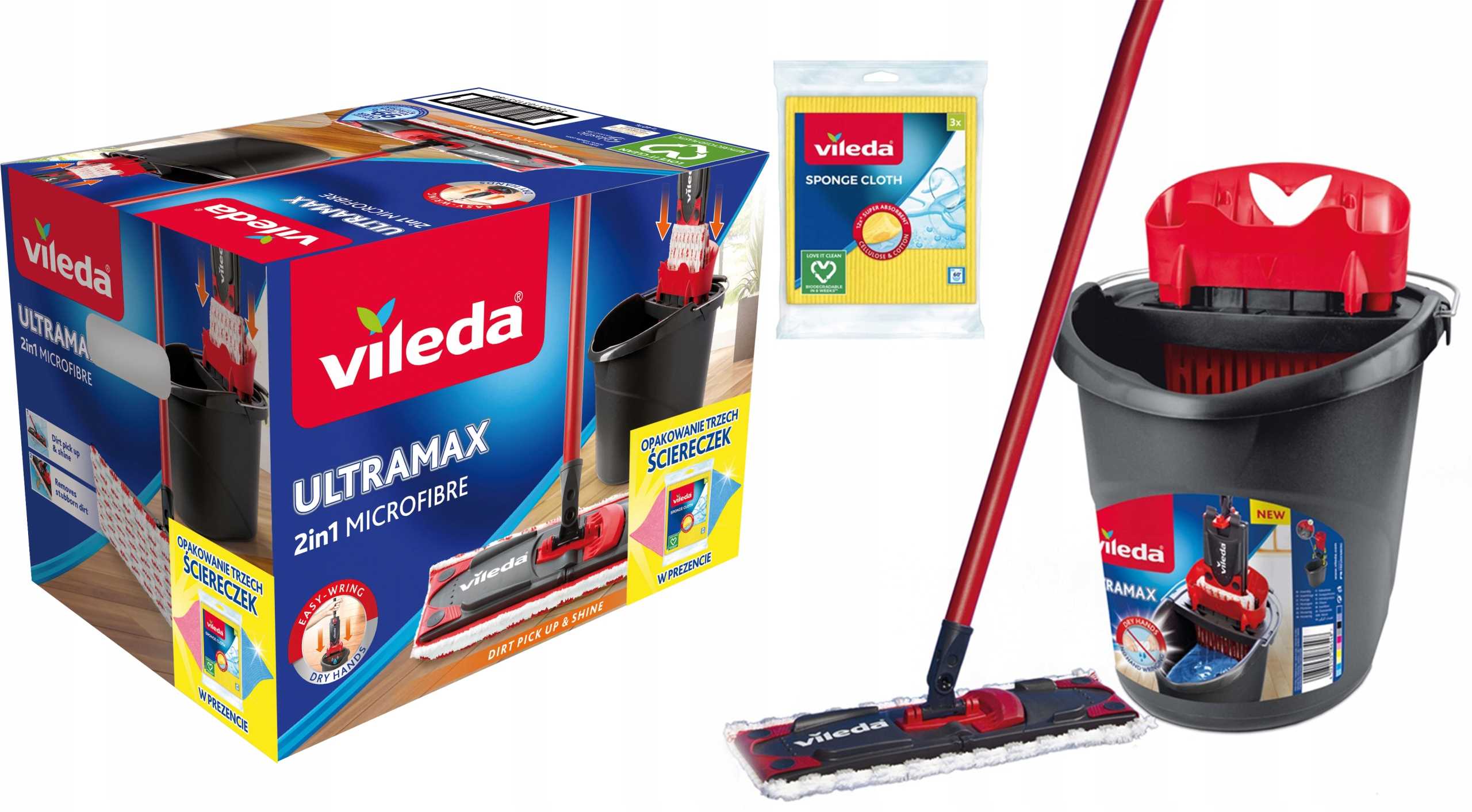 vileda ultramax box + ściereczki viledy