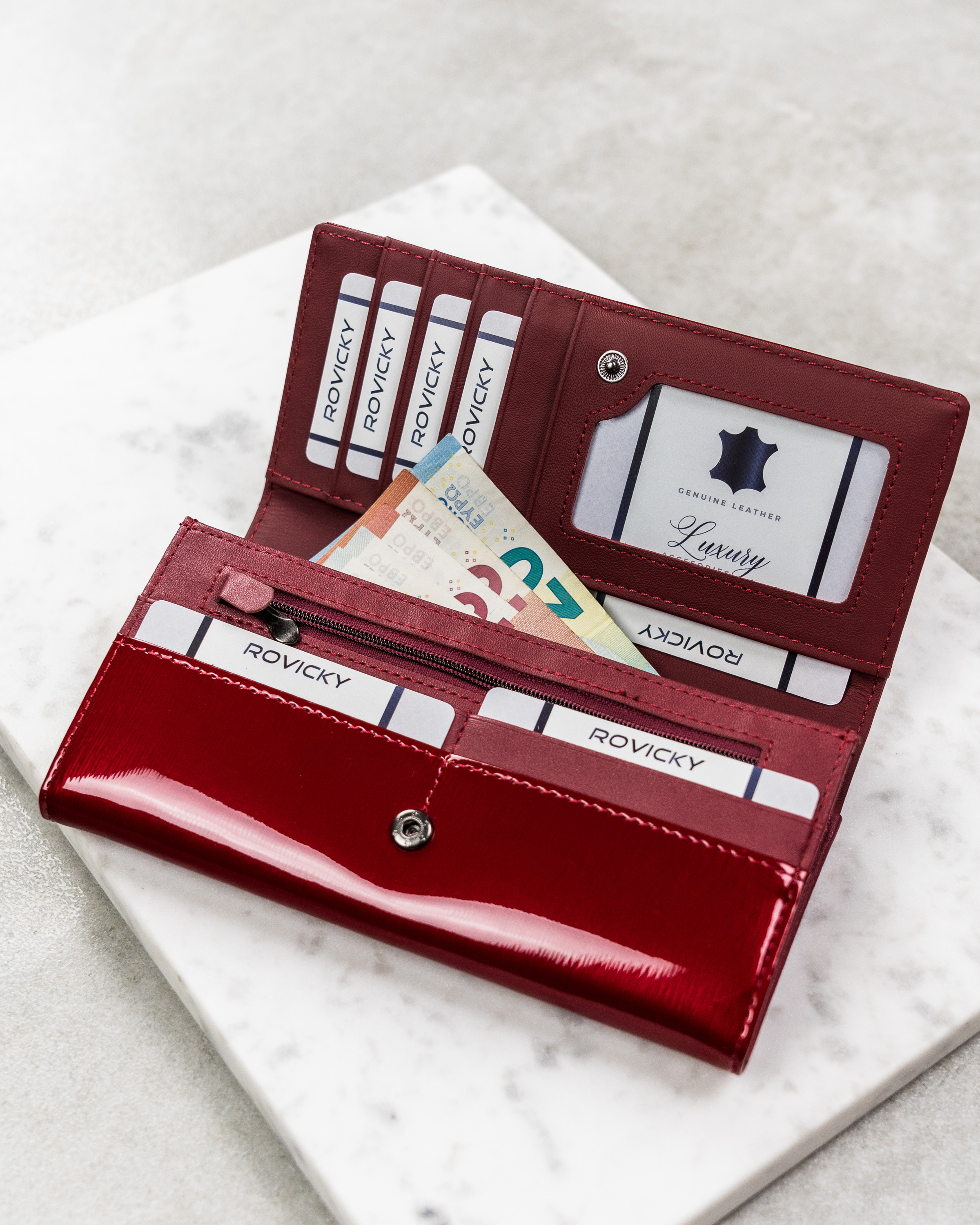 portfel damski skórzany h27-1-sh9-6024 red