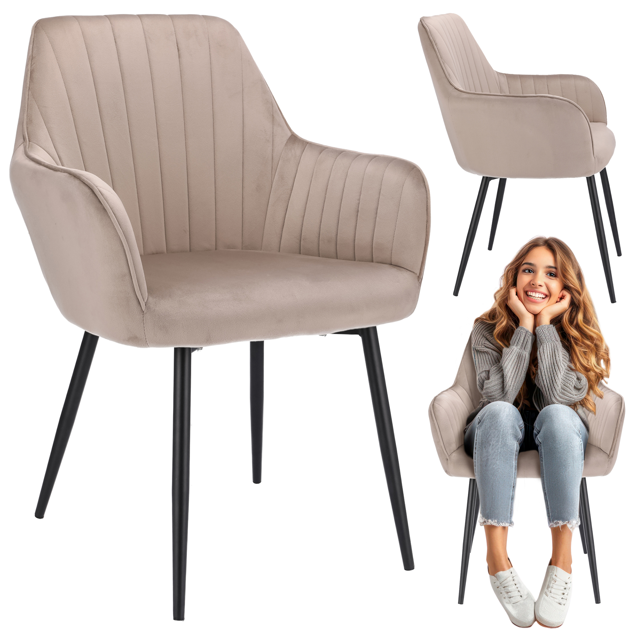 krzesło cora beżowe