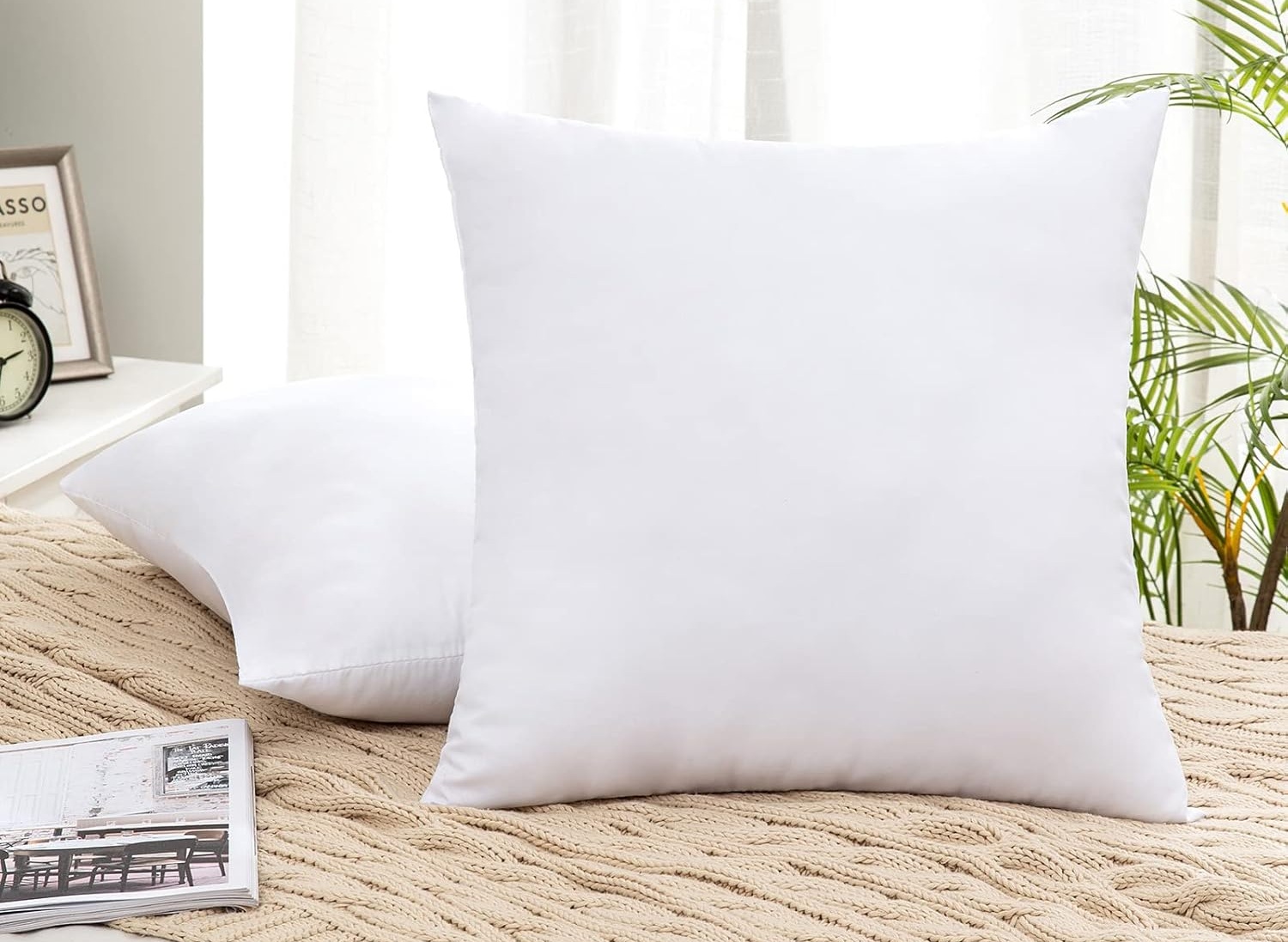 poduszka 40x40 cm antyalergiczna gładka mikrofibra biała silikon