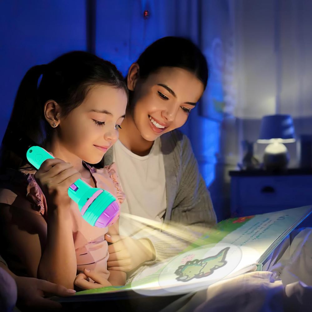 latarka projektor dla dzieci pokaz slajdów rzutnik obrazków na ścianę sufit