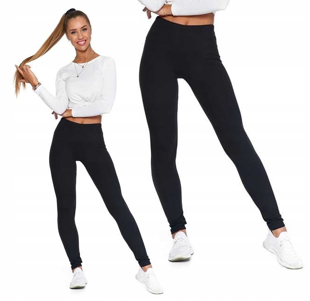 moraj - legginsy z klasycznym stanem - czarne - l/xl
