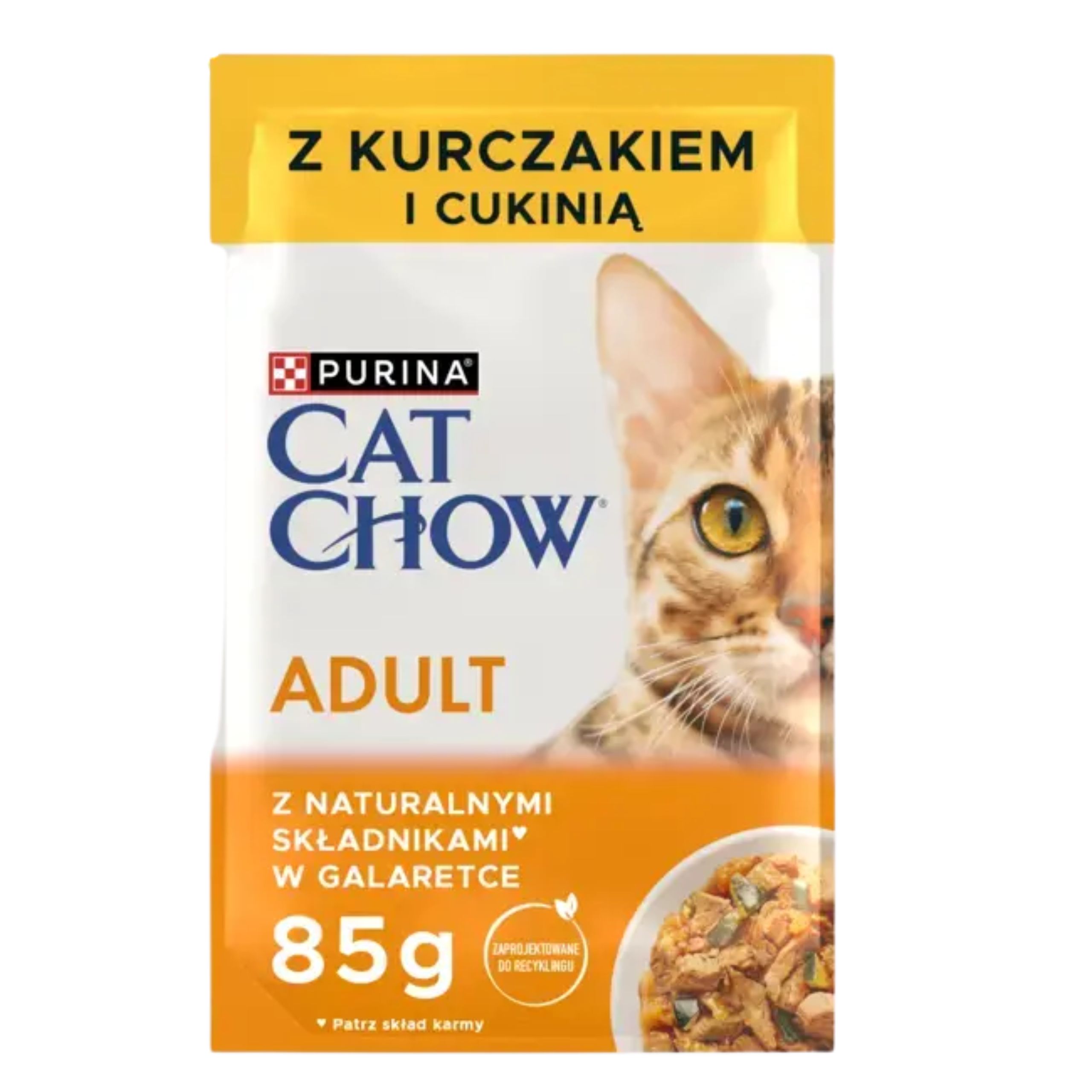 karma mokra dla kota purina cat chow adult kurczak z cukinią naturalna 85 g