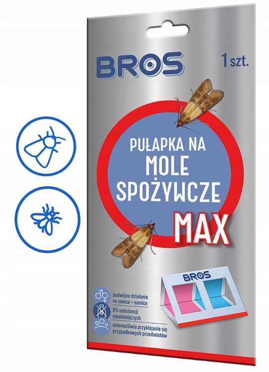 bros - pułapka na mole spożywcze max - na samce i samice - 1 szt.