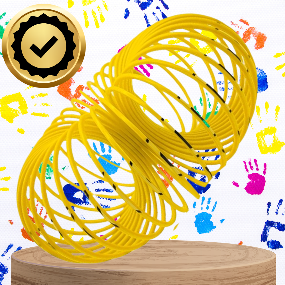 sprężyna dla dzieci magiczna sprężynka magic springs emoji żółta